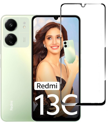 EITANSHA CREATION Edge To Edge Tempered Glass for Redmi 13C 4G, Redmi 13C 5G, POCO C65, POCO M6 5G(Pack of 1)