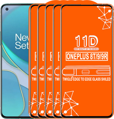 TWIGLO Edge To Edge Tempered Glass for ONEPLUS 8T(Pack of 5)