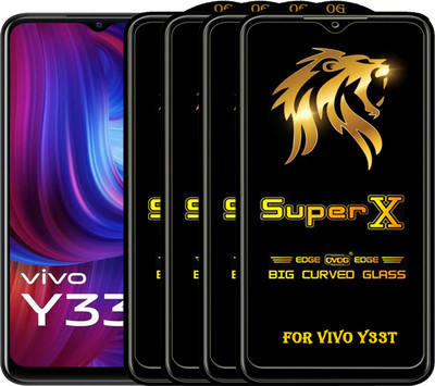 PFOAM Edge To Edge Tempered Glass for VIVO Y33T(Pack of 4)