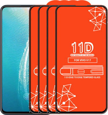 Qyist Edge To Edge Tempered Glass for Vivo V17(Pack of 4)