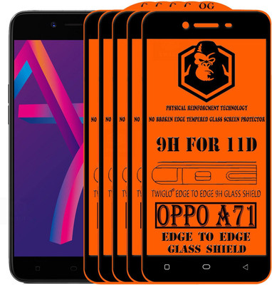 BITWEAVE Edge To Edge Tempered Glass for Oppo A71(Pack of 5)
