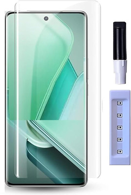 Bodoma Edge To Edge Tempered Glass for Lava Blaze Dou 5G Uv(Pack of 1)