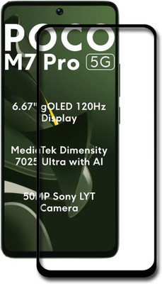 NSTAR Edge To Edge Tempered Glass for Poco M7 Pro 5G(Pack of 1)