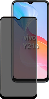 HUPSHY Edge To Edge Tempered Glass for VIVO Y21E (Privacy Glass)(Pack of 1)