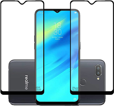 NIMMIKA ENTERPRISES Edge To Edge Tempered Glass for Realme 2 Pro D+ Tempered Glass(Pack of 2)