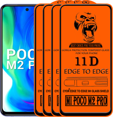 CYOR Edge To Edge Tempered Glass for REDMI POCO M2 PRO(Pack of 4)