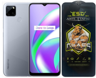 Blate Edge To Edge Tempered Glass for Realme C12, ESD Tempered Glass, ESD Screen Protector, Anti Static, Screen Protector(Pack of 1)