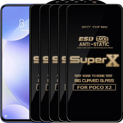 Qyist Edge To Edge Tempered Glass for POCO X2(Pack of 5)