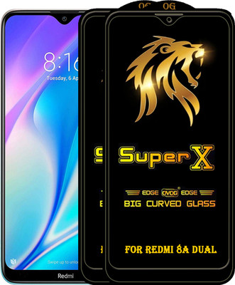 PFOAM Edge To Edge Tempered Glass for REDMI 8A DUAL(Pack of 2)