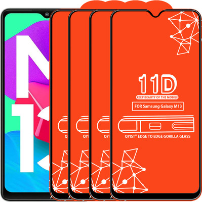 Qyist Edge To Edge Tempered Glass for Samsung Galaxy M13(Pack of 4)