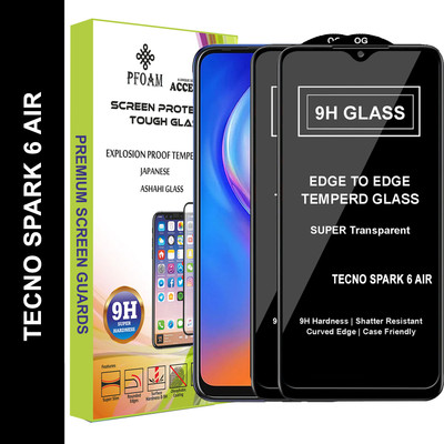 PFOAM Edge To Edge Tempered Glass for TECNO SPARK 6 AIR(Pack of 2)