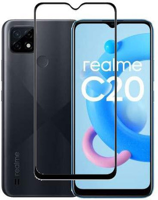 HIE POWER Edge To Edge Tempered Glass for Realme C20-Anti-Fingerprint, Waterproof, Oil-resistant, Bubble-Free, Anti-Static with Full Screen Coverage & Easy Installation(Edge to Edge Coverage)(Pack of 1)