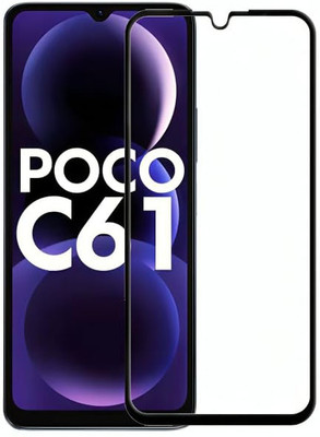 SM Styles Edge To Edge Tempered Glass for Xiaomi Poco C61/Poco C61(Pack of 1)