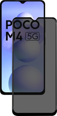 GLOBAL NOMAD Edge To Edge Tempered Glass for POCO M4 5G (Privacy Glass)(Pack of 1)