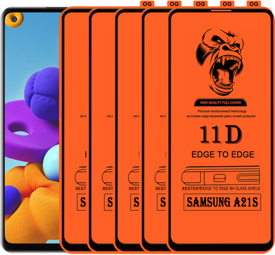 PFOAM Edge To Edge Tempered Glass for SAMSUNG GALAXY A21S(Pack of 5)