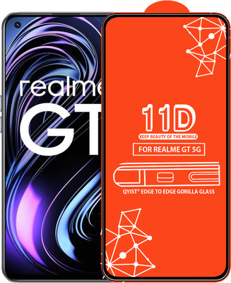 Qyist Edge To Edge Tempered Glass for Realme Gt 5G(Pack of 1)