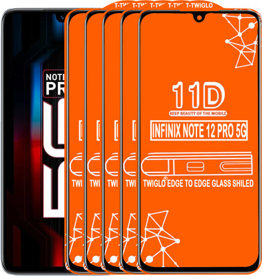 TWIGLO Edge To Edge Tempered Glass for INFINIX NOTE 12 PRO 5G(Pack of 5)