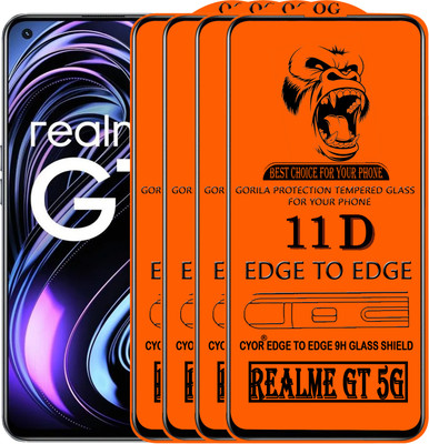 CYOR Edge To Edge Tempered Glass for REALME GT 5G(Pack of 4)