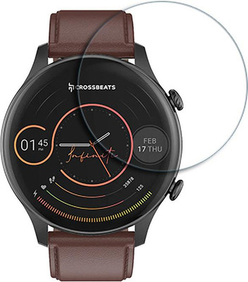 SOMTONE Edge To Edge Tempered Glass for crossbeats Orbit Infiniti 2.0 1.43 inch SMARTWATCH SCREEN GUARD(Pack of 1)