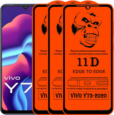 TOPTEMPER Edge To Edge Tempered Glass for VIVO Y73-2020(Pack of 3)