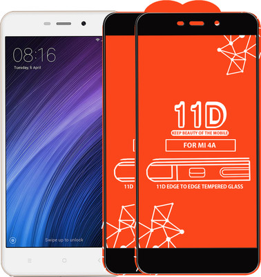 Roxel Edge To Edge Tempered Glass for Mi Redmi 4A(Pack of 2)