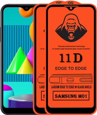 Laxdom Edge To Edge Tempered Glass for SAMSUNG GALAXY M01(Pack of 2)