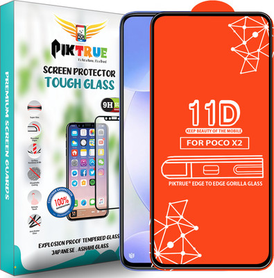 PikTrue Edge To Edge Tempered Glass for Poco X2(Pack of 1)