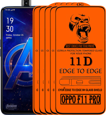 CYOR Edge To Edge Tempered Glass for OPPO F11 PRO(Pack of 5)