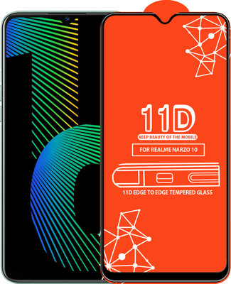Roxel Edge To Edge Tempered Glass for Realme Narzo 10(Pack of 1)