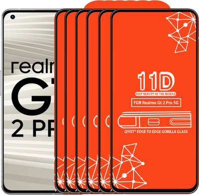 Qyist Edge To Edge Tempered Glass for Realme Gt 2 Pro 5G(Pack of 6)