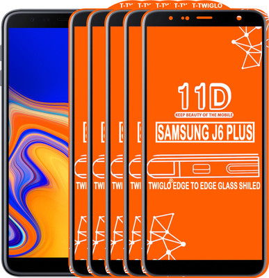 TWIGLO Edge To Edge Tempered Glass for SAMSUNG J6 PLUS(Pack of 5)