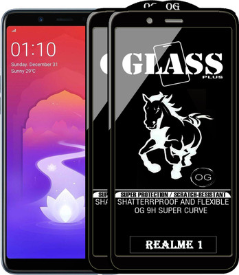 PFOAM Edge To Edge Tempered Glass for OPPO Realme 1(Pack of 2)