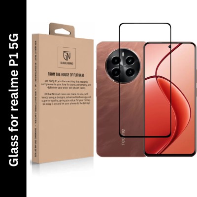 GLOBAL NOMAD Edge To Edge Tempered Glass for realme P1 5G(Pack of 1)