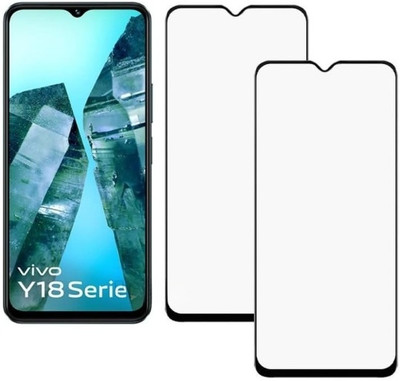 1DOLLAR Edge To Edge Tempered Glass for Vivo Y18e-(Pack of 2)