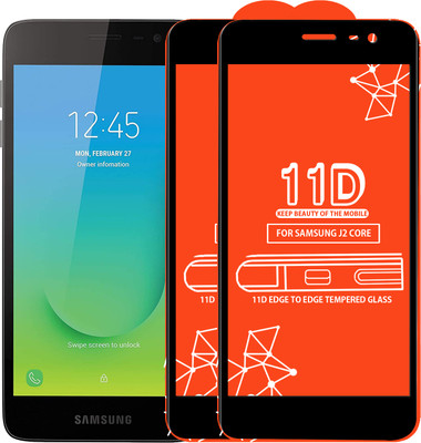 Roxel Edge To Edge Tempered Glass for Samsung Galaxy J2 Core(Pack of 2)