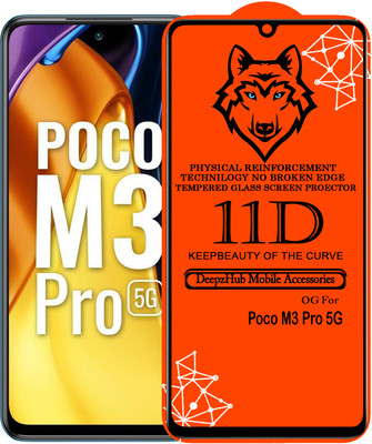 DeepzHub Edge To Edge Tempered Glass for POCO M3 Pro(Pack of 1)