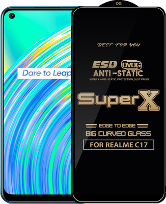 Qyist Edge To Edge Tempered Glass for REALME C17(Pack of 1)