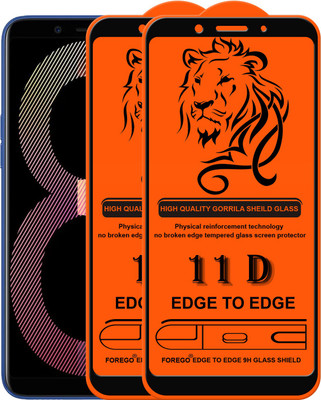 Forego Edge To Edge Tempered Glass for Oppo A83(Pack of 2)