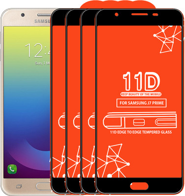 Qyist Edge To Edge Tempered Glass for Samsung Galaxy J7 Prime(Pack of 4)