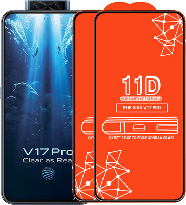 Qyist Edge To Edge Tempered Glass for Vivo V17 Pro(Pack of 2)