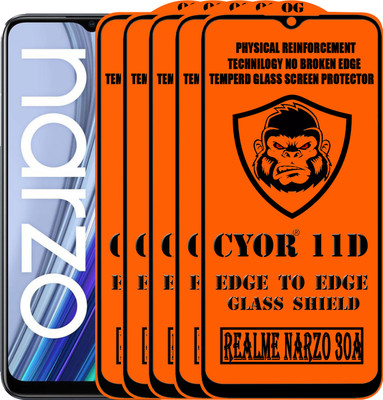 CYOR Edge To Edge Tempered Glass for REALME NARZO 30A(Pack of 5)