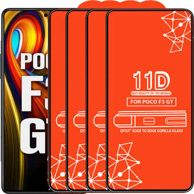 Qyist Edge To Edge Tempered Glass for Poco F3 Gt(Pack of 4)