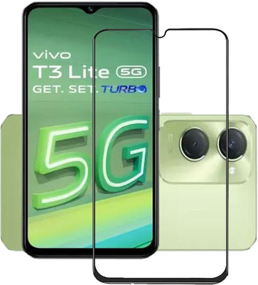 NKCASE Edge To Edge Tempered Glass for Vivo T3 Lite, Vivo T3 Lite 5G(Pack of 1)