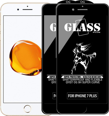 Qyist Edge To Edge Tempered Glass for Apple iPhone 7 Plus(Pack of 2)
