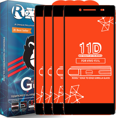 Roxel Edge To Edge Tempered Glass for VIVO Y51L(Pack of 4)