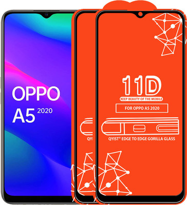 Qyist Edge To Edge Tempered Glass for Oppo A5 2020(Pack of 2)