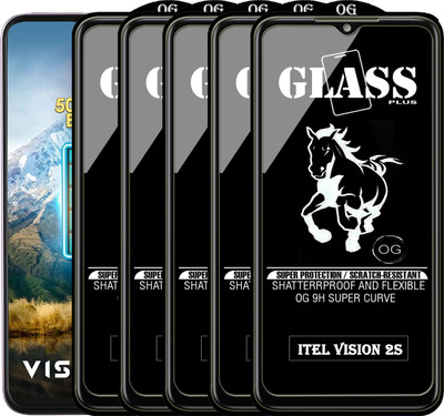 PFOAM Edge To Edge Tempered Glass for ITEL VISION 2S(Pack of 5)