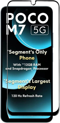 SNMART Edge To Edge Tempered Glass for Poco M7 5G(Pack of 1)
