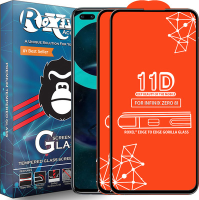 Roxel Edge To Edge Tempered Glass for Infinix Zero 8I(Pack of 2)
