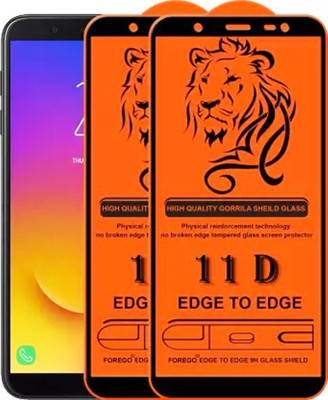 1DOLLAR Edge To Edge Tempered Glass for Samsung Galaxy J6 2018-11D Glass(Packof 2)(Pack of 2)